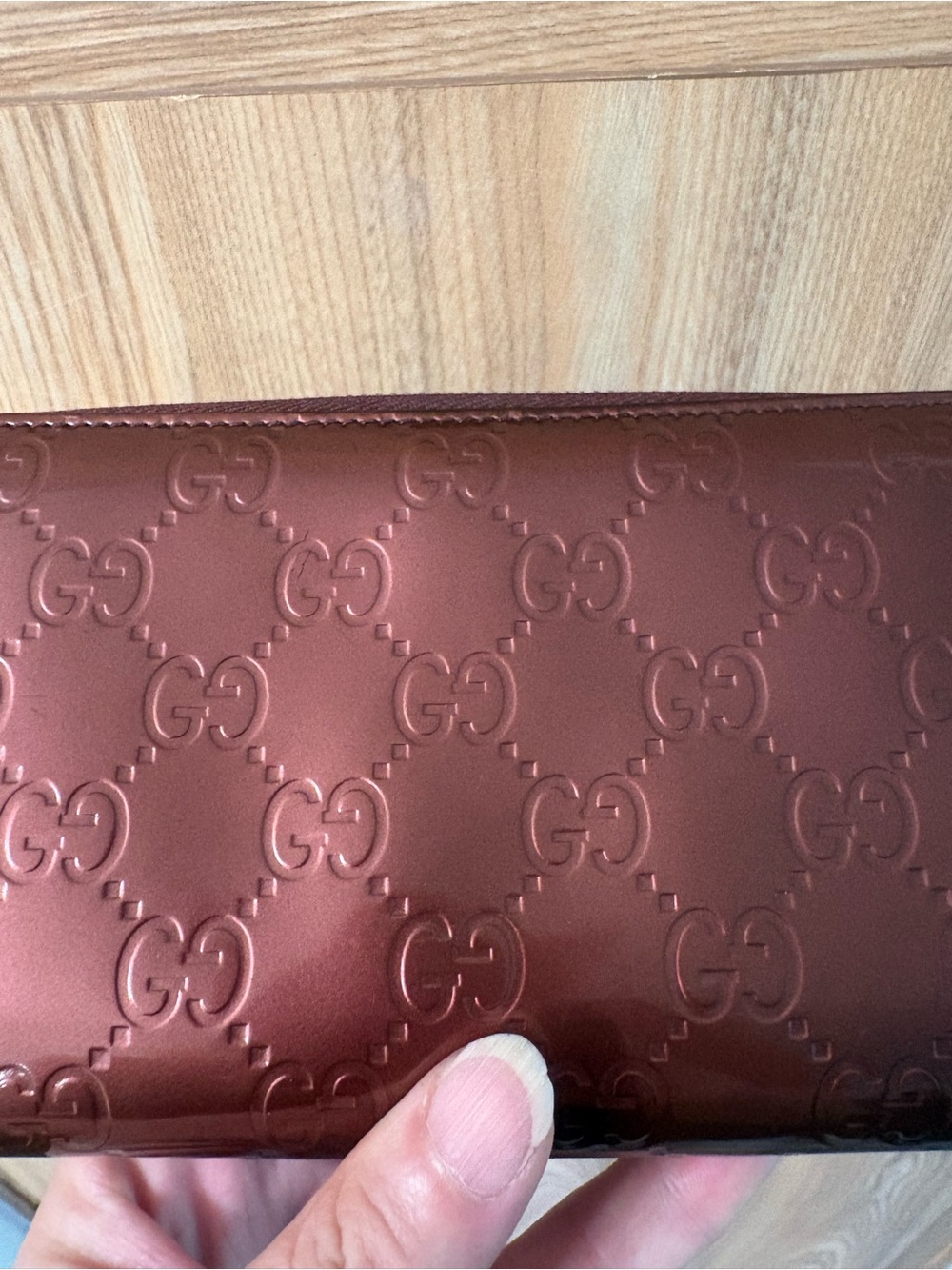 Authentic Gucci GG Monogram Zip Around Wallet